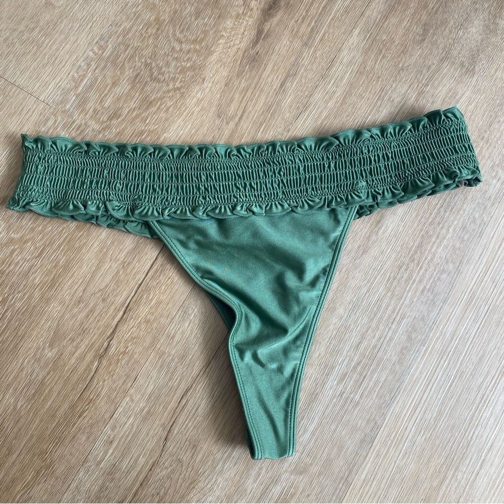 Frankie’s Bikinis Sofia Shine Micro Bikini Bottom NEW